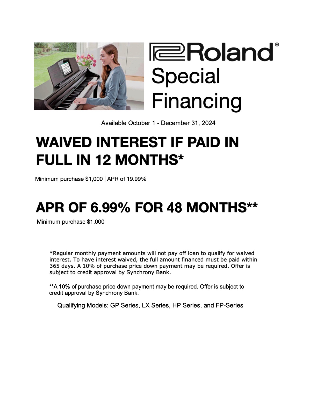 Roland Special Financing